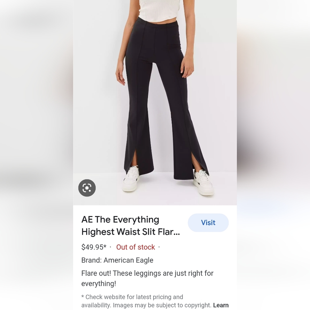American Eagle high waist slit flare leggings
